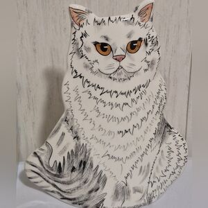 Cat Vase.  VTG Cats By Nina Vase. Nima Lyman's Unique Artwork. 11.25"X9"X4"